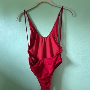 Deliano Red One-Piece Swimsuit